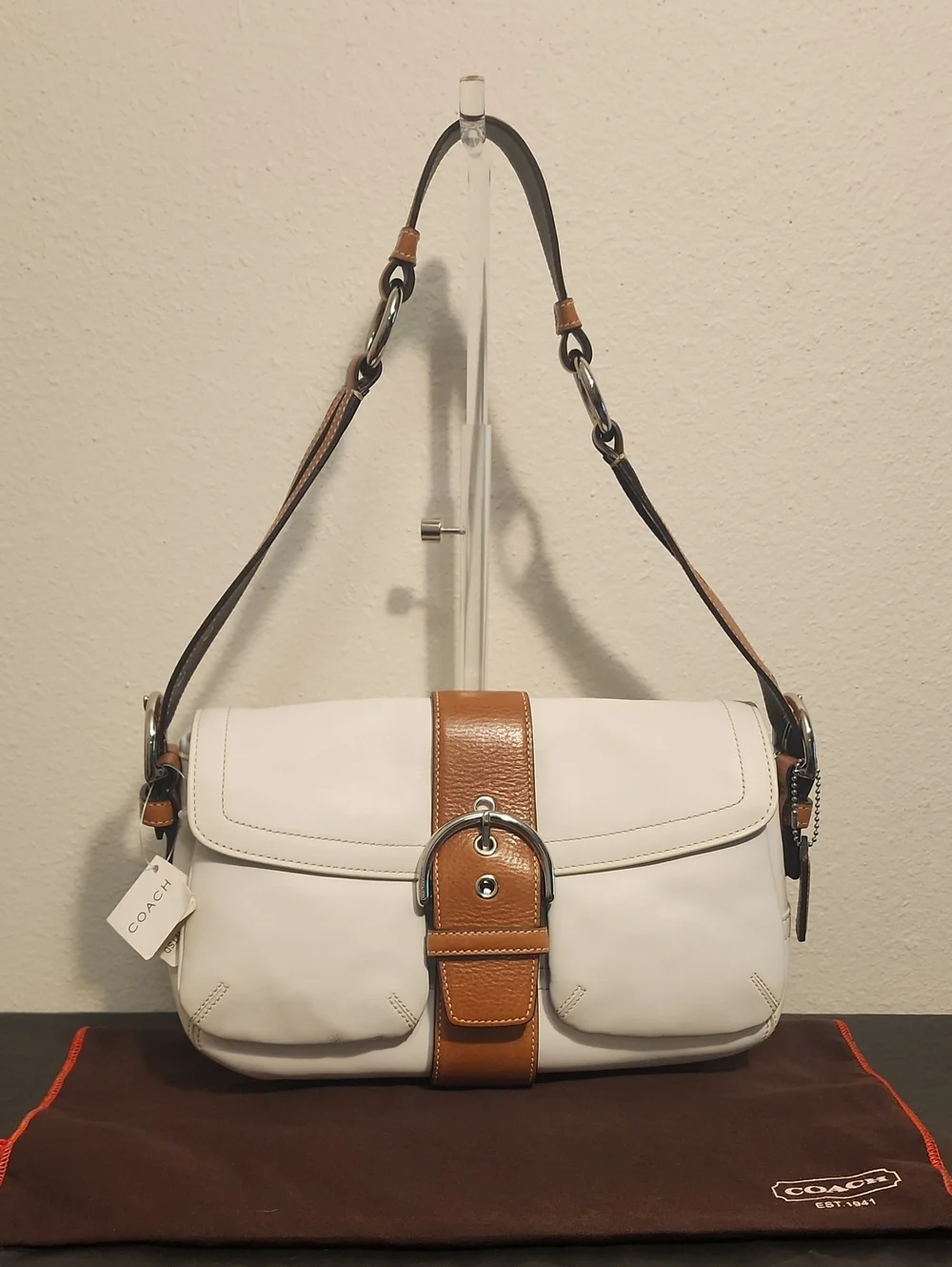 Coach Vintage Soho Leather Pocket Flap Shoulder Bag